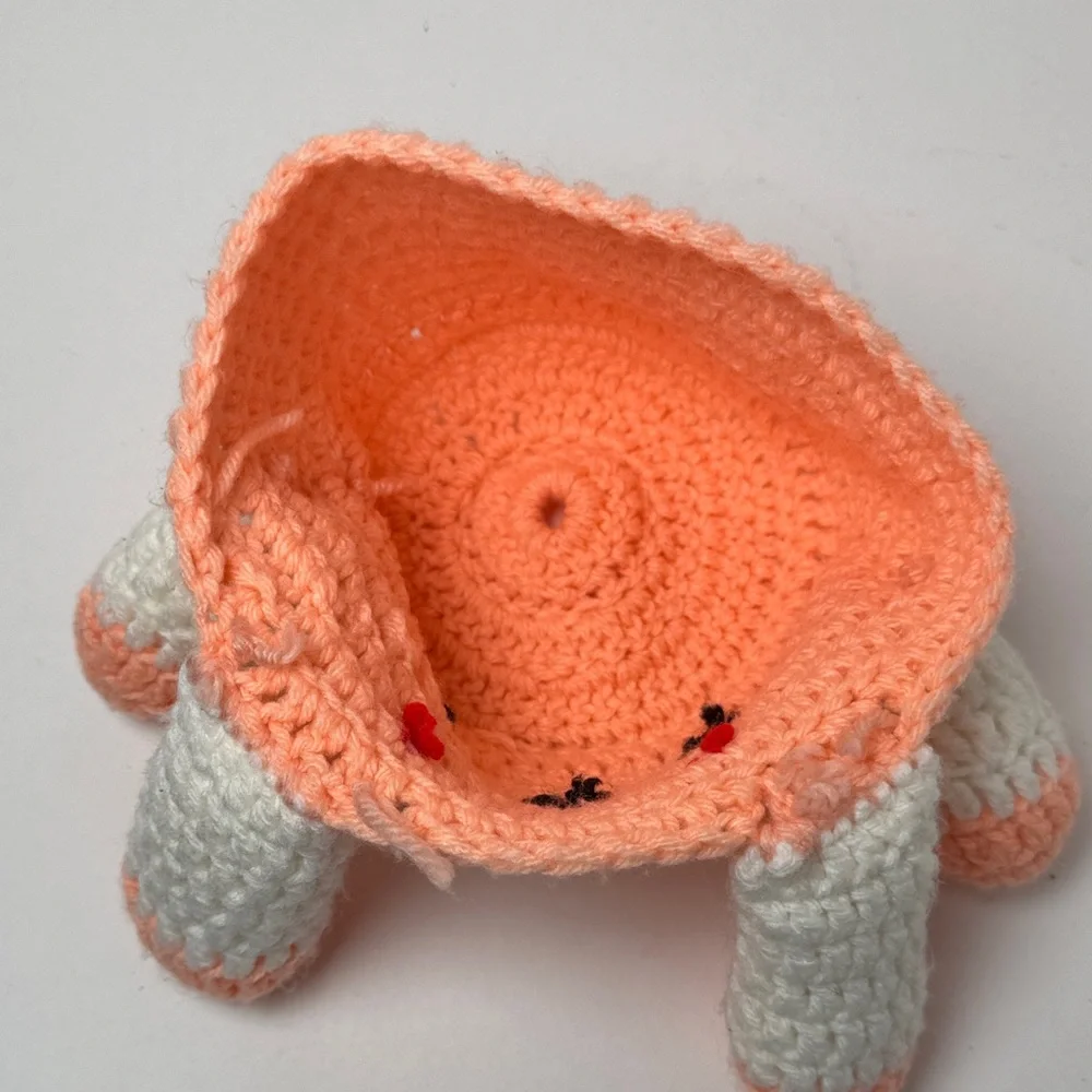 Toilet Paper Cozy - Crochet Plush Toy - Pink White Kitsch Decor Collectable‎